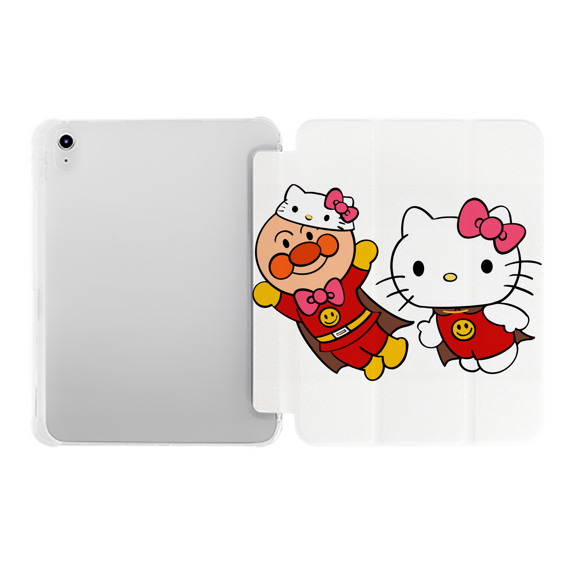（画像用） アンパンマン Anpanman IPad ケース ペン収納付き 三つ折りスタンド PUレザー×シリコン 対応機種9.5/10.5/10.9インチ